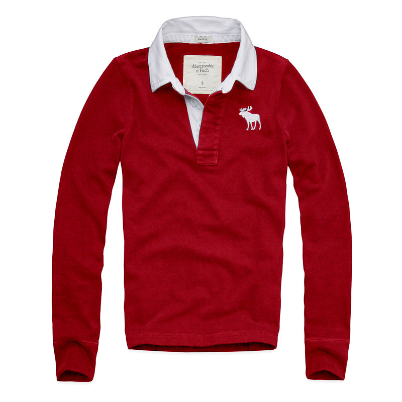 Abercrombie Fitch Hombres Solapa Largo Remera AF6239